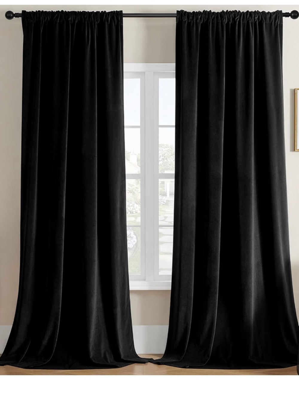 Black Velvet Blackout Curtains